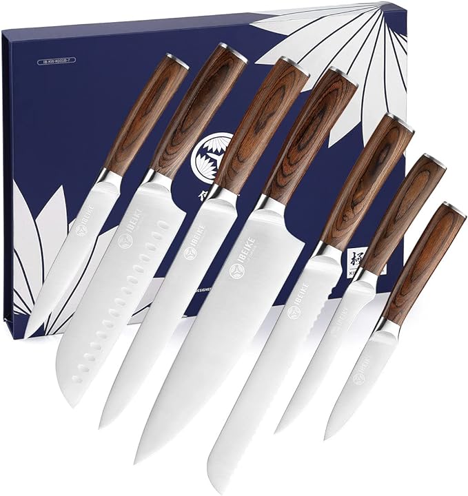 IBEIKE 7-Piece Kitchen Knife Set - Chef Stuff