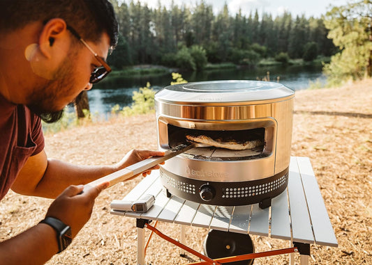 Solo Stove Pi Prime Pizza Oven Outdoor - Gas Pizza Oven Propane - Portable Pizza Oven with Cordierite Stone Cooking Surface - Demi-Dome Design