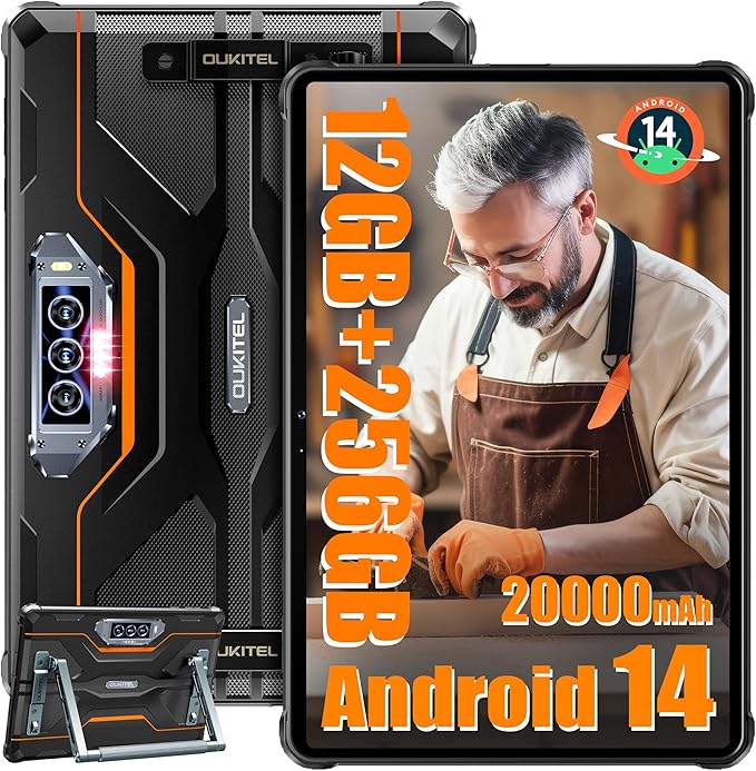 OUKITEL RT8 Android 14 Rugged Tablet - 11 inch Octa-Core MTK