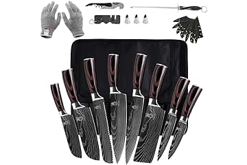 FULLHI Knife Set, 14pcs Japanese Knife Set, Premium German Stainless Steel Kitchen Knife Set - Chef Stuff