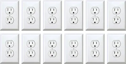 Fake Outlet Stickers Prank - Airport Wall Sockets - 12 Pack - Funny Electrical Power Plug Plate Cover Decals (US)